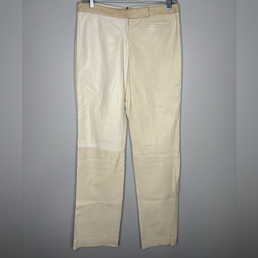 Malo Leather Straight Leg Pants NWT
